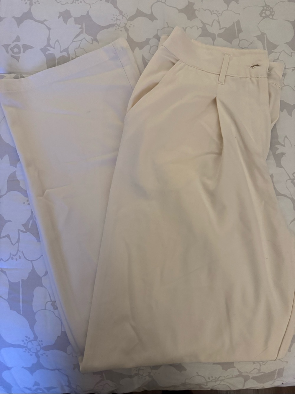 wild fable Cream High-Waist Wide-Leg Pants